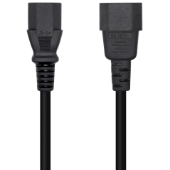 AISENS Cable Alimentación CPU, C13/H-C14/M, Negro, 3.0m