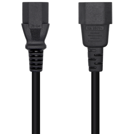 AISENS Cable Alimentación CPU, C13/H-C14/M, Negro, 3.0m