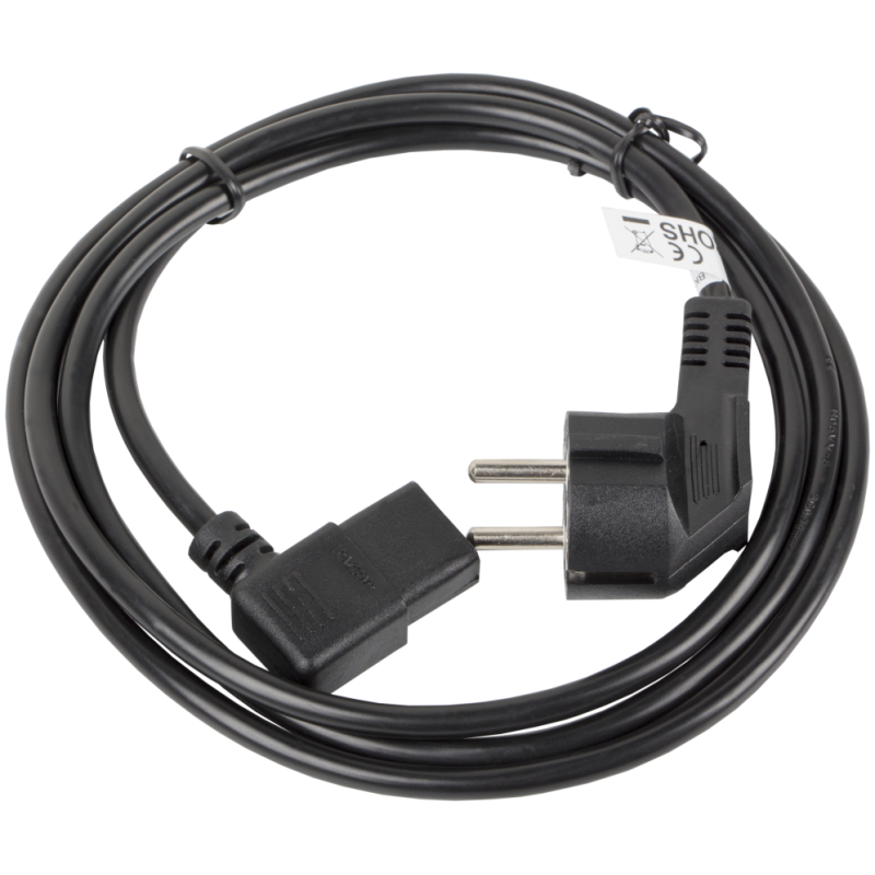 Lanberg CA-C13C-12CC-0030-BK cable de transmisión Negro 3 m CEE7/7 IEC 320