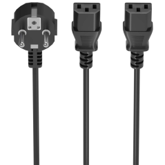 AISENS A132-0865 cable de transmisión 3 m CEE7/7 Acoplador C13 2 x