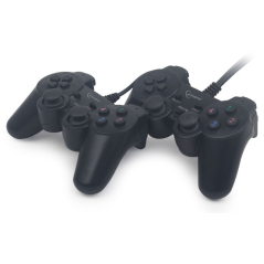 Gembird JPD-UDV2-01 mando y volante Negro USB 2.0 Gamepad Analógico/Di