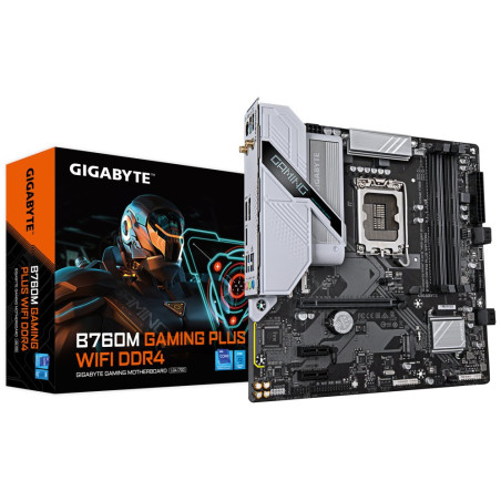 GIGABYTE B760M GAMING PLUS WIFI DDR4 Placa base - Compatible con proce
