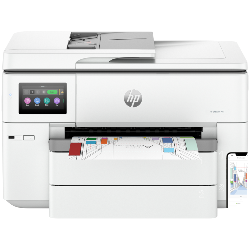 HP OfficeJet Pro 9730e Inalámbrico All-in-One Color Impresora, Servicio Instant Ink; Impresión a doble cara