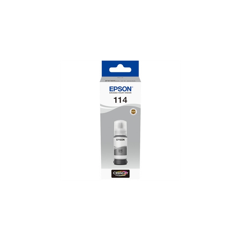Botella tinta epson ecotank 114 gris 70ml