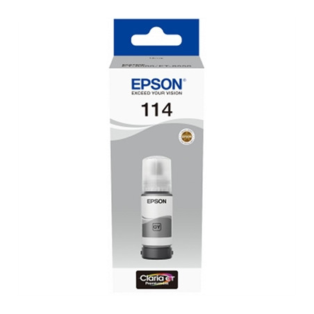 Botella tinta epson ecotank 114 gris 70ml