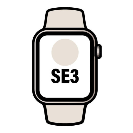 Apple Watch SE3/ GPS/ 44mm/ Caja de Aluminio Blanco Estrella/ Correa D
