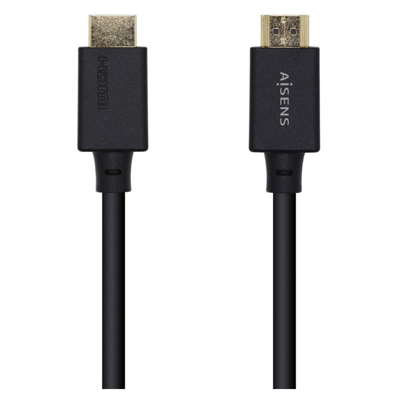AISENS Cable HDMI V2.1 Ultra Alta Velocidad / HEC Certificado 8k@60Hz 48Gbps, A/M-A/M, Negro, 1.5m