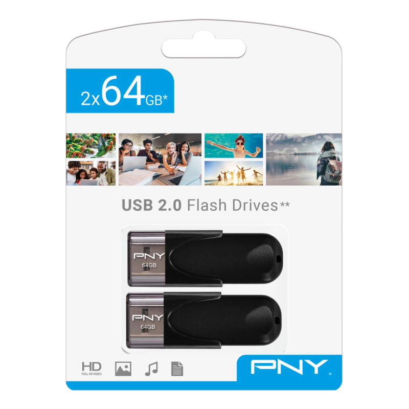 PNY Attaché 4 2.0 64GB unidad flash USB USB tipo A Negro