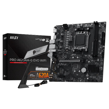 MSI Pro A620AM-G EVO WIFI AMD A620A Zócalo AM5 micro ATX
