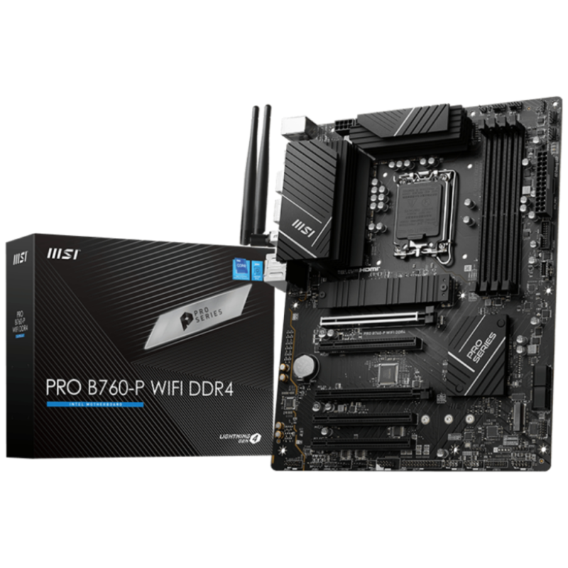 MSI PRO B760-P WIFI DDR4 placa base LGA 1700 ATX