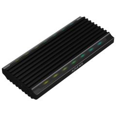 AISENS Caja Externa M.2 RGB Gaming ASM2-RGB012B SATA/NVMe A USB3.1 Gen
