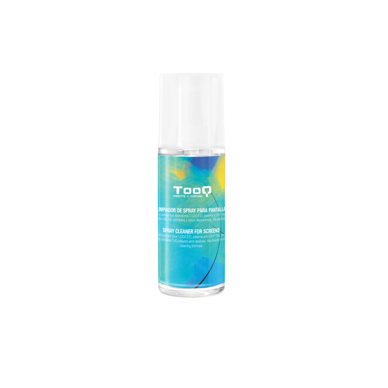 Kit spray tooq limpiador pantallas + paño microfibra