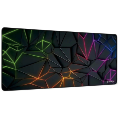 SUBBLIM Neon Obsidian XL Alfombrilla de ratón para juegos Negro, Multi