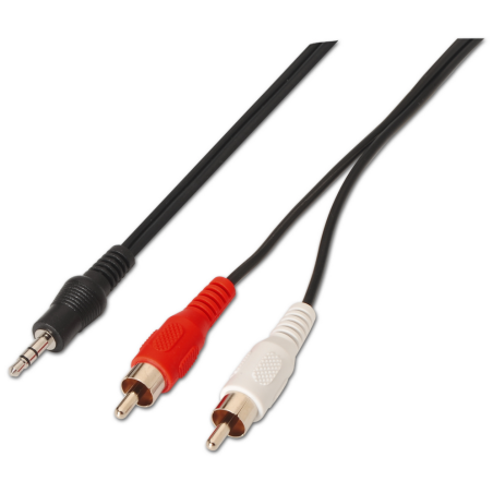 AISENS A128-0148 cable de audio 3 m 3,5mm 2 x RCA Negro