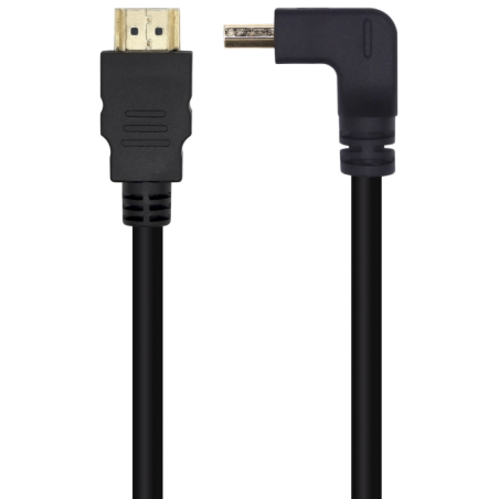 AISENS Cable HDMI V2.0 Acodado Premium Alta Velocidad / HEC 4K@60Hz 18