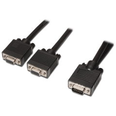 AISENS A113-0081 cable VGA 0,45 m VGA (D-Sub) 2 x VGA (D-Sub) Negro
