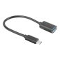 Lanberg AD-UC-UA-04 cable USB USB 3.2 Gen 1 (3.1 Gen 1) 0,15 m USB A USB C Negro