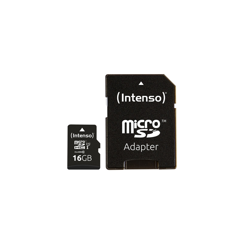 Tarjeta memoria micro sd intenso 16gb uhs - i cl10 + adaptador sd