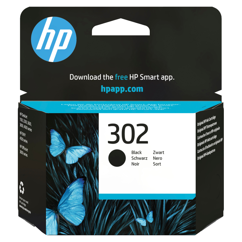 HP Cartucho de tinta original 302 negro