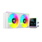 Kit refrigeracion liquida mars gaming mllcdpro240w argb 2x 120mm blanc