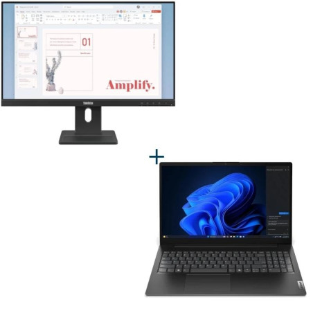 Lenovo V15 i3 8GB 512 W11 15+monitor 24