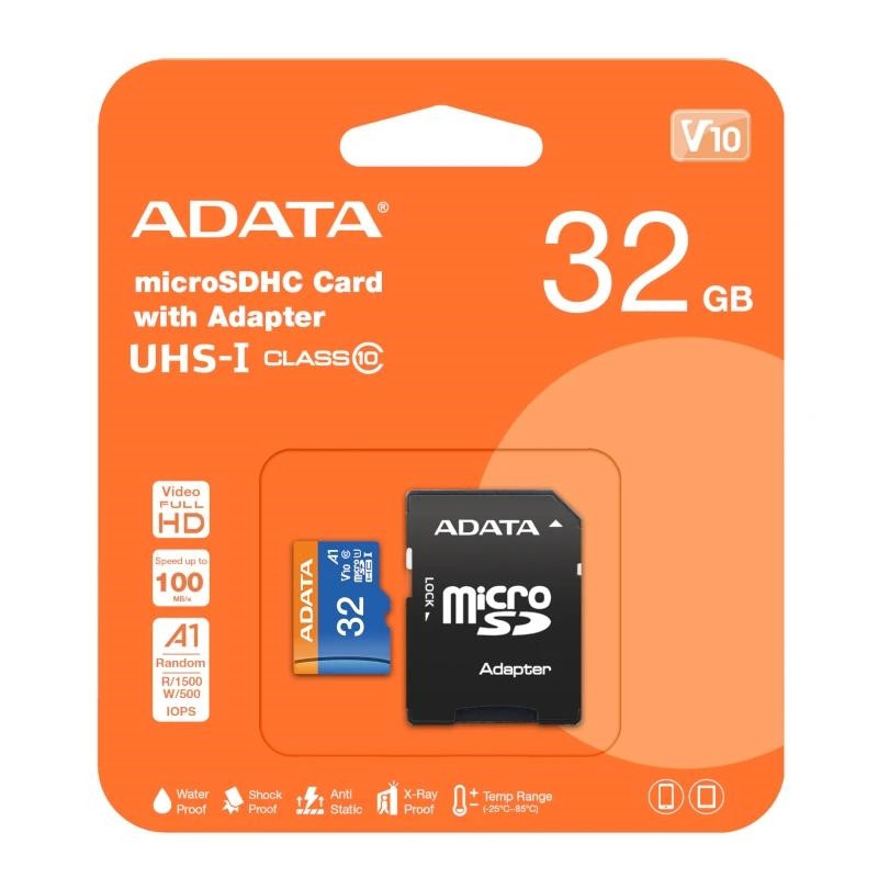 ADATA MicroSDHC 32GB UHS-I CLASS10 c/adapt ADATA MicroSDHC 32GB UHS-I CLASS10 c/adapt