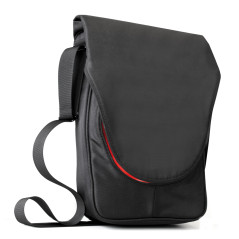 Bandolera o mochila poliester hasta 14 pulgadas negra
