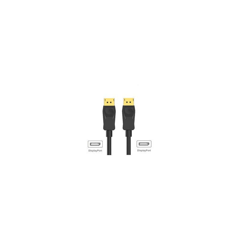 Cable ewent displayport 1.2 - 4k - 60hz - a - a awg28 - 2m