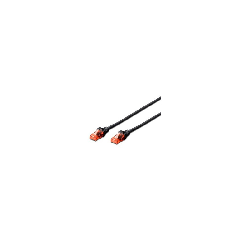 Cable red ewent latiguillo rj45 utp cat6 5m negro