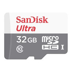 Tarjeta memoria micro secure digital sd hc + adaptador sandisk - 32gb 