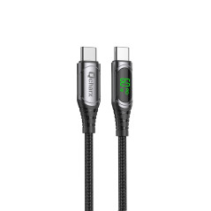 Cable qcharx ibiza tipo c a tipo c 3a 60w - 1 m - aleación aluminio ne