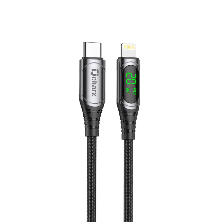 Cable qcharx mallorca tipo c a lightning 3a 20w - 1 m - aleación alumi
