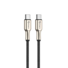 Cable qcharx new york tipo c a tipo c 3a 20w - 1 m - zinc metálico cor