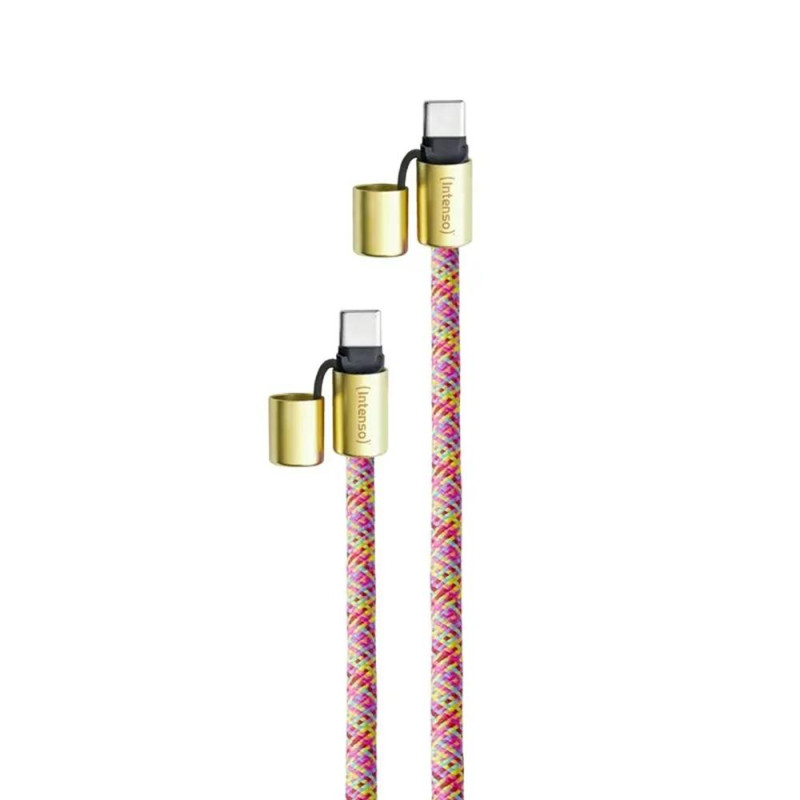 Cable usb tipo c intenso 1.65m - macho - macho - neon mix