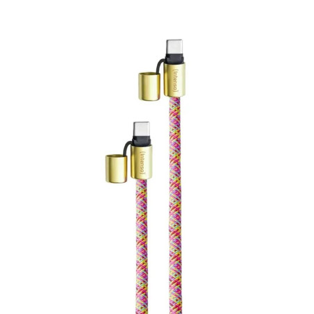 Cable usb tipo c intenso 1.65m - macho - macho - neon mix