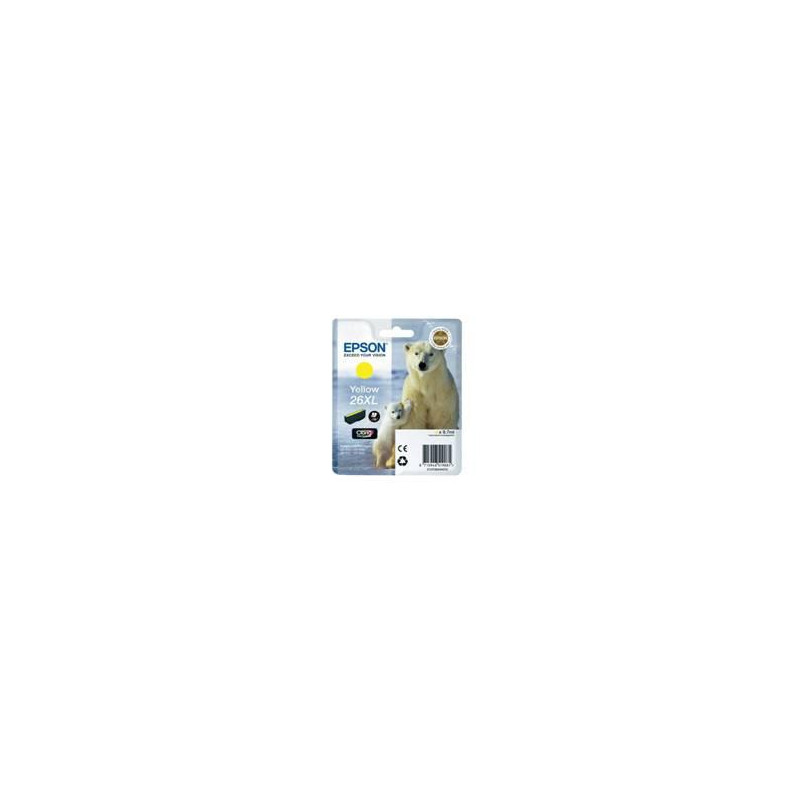 Cartucho tinta epson t263440 amarillo xl xp - 600 - 605 - 700 - 800 - oso polar