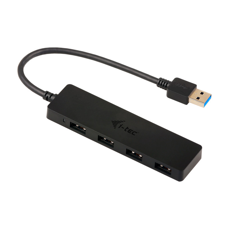 Hub i - tec usb 3.0 delgado con 4 puertos usb 3.0 con cable integrado 20cm