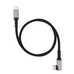 Cable nanocable usb - c 3.2 gen2 acodado 100w 1m