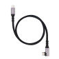 Cable nanocable usb - c 3.2 gen2 acodado 100w 1m
