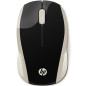 Raton inalambrico hp wireless 200 negro - oro