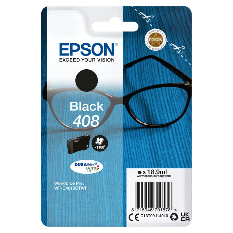 Cartucho tinta epson 408 negro durabrite ultra ink