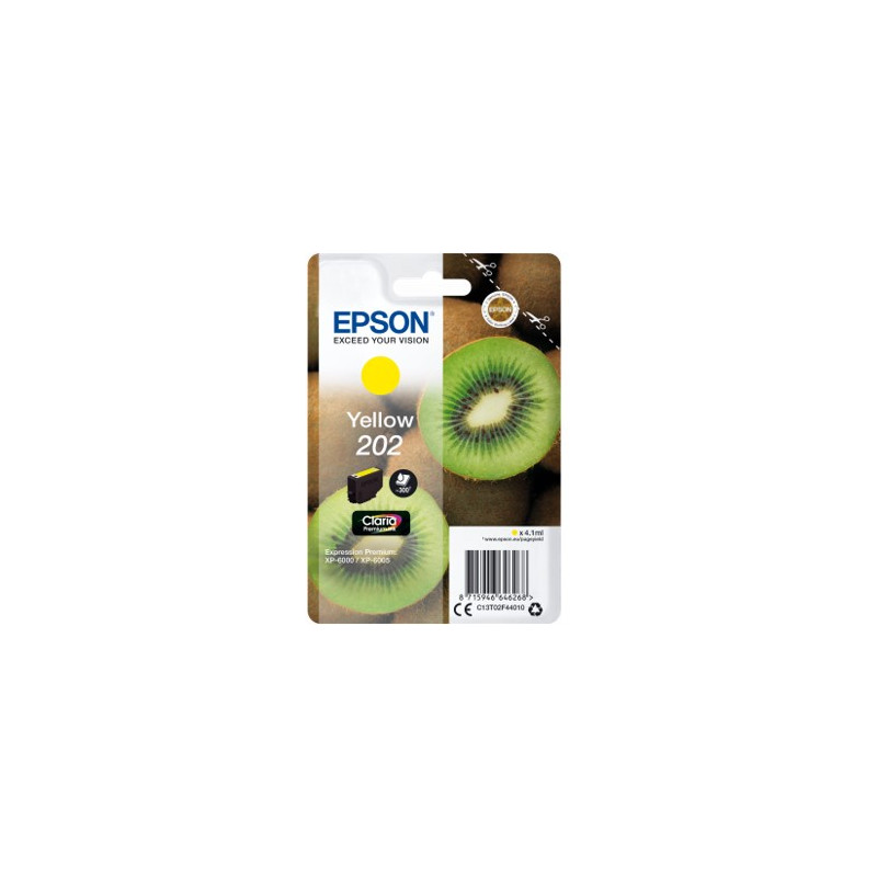 Cartucho tinta epson c13t02f44010 singlepack amarillo 202 claria premium ink xp - 6000 - xp - 6005 - kiwi