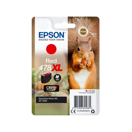 Cartucho tinta epson c13t04f54010 singlepack rojo 478xl claria photo h