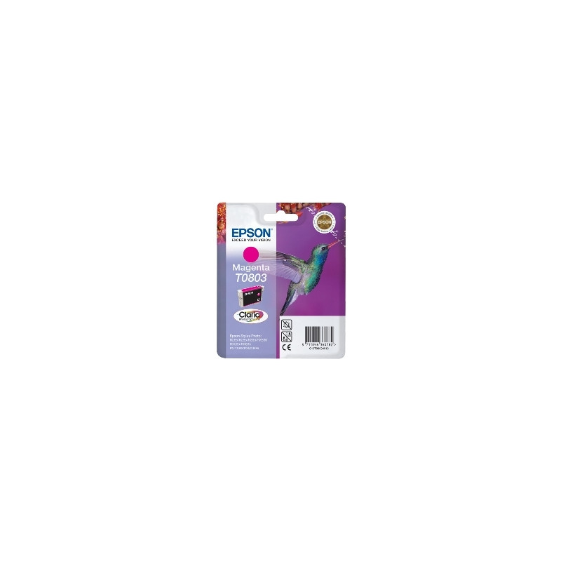 Cartucho tinta epson t0803 magenta 7.4ml stylus photo r265 - 285 - 360 - rx560 - 585 - 685 - colibri