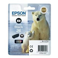 Cartucho tinta epson t261140 negro photo black 26 xp - 600 - 605 - 700