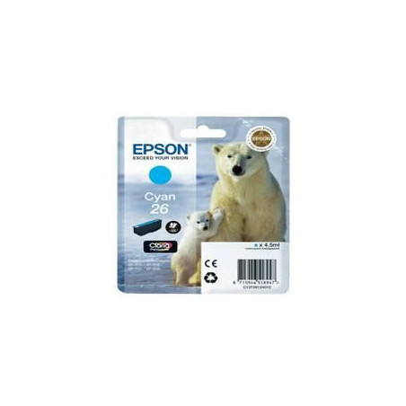Cartucho tinta epson t261240 cyan 26 xp - 600 - 605 - 700 - 800 - oso 