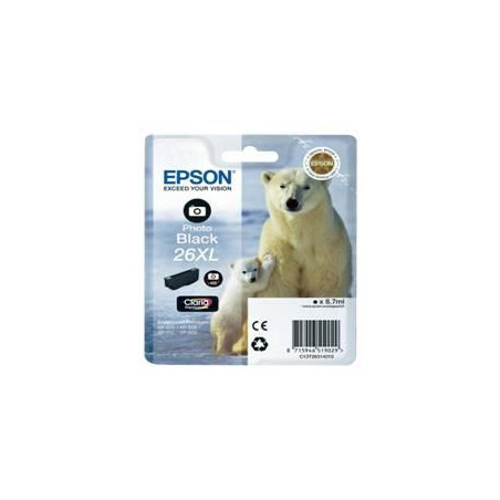 Cartucho tinta epson t263140 photo negro xl xp - 600 - 605 - 700 - 800