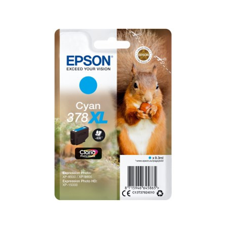 Cartucho tinta epson c13t37924010 singlepack cian 378xl claria photo h