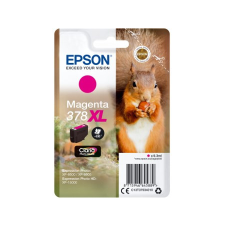 Cartucho tinta epson c13t37934010 singlepack magenta 378xl claria phot