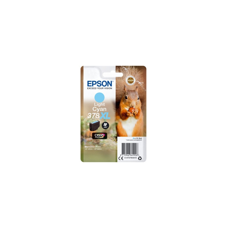 Cartucho tinta epson c13t37954010 singlepack light cyan 378xl claria photo hd ink ardilla